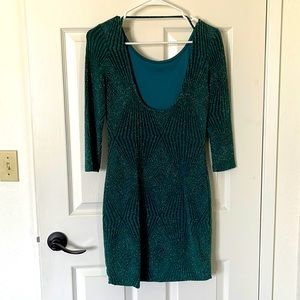 Super cute green sparkle dress perfect for special events and occasions